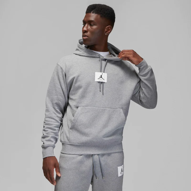 Jordan Grey Men's Flight Fleece Pullover Hoodie for Men | Best Price UAE